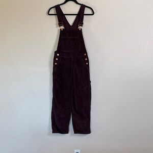 Reclaimed Vintage corduroy plum kids overalls EUC